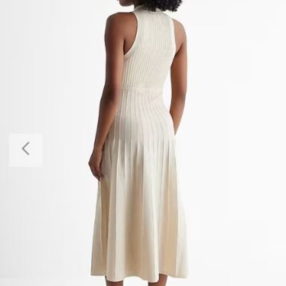 NWT Express Pleated Mock Neck Midi Sweater Dress - size XL - Picture 2 of 3